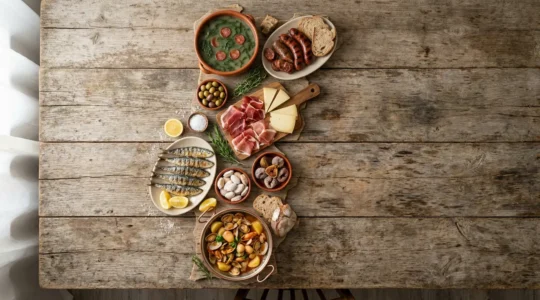 Carte gastronomique du Portugal montrant la diversité des spécialités régionales au-delà de la morue