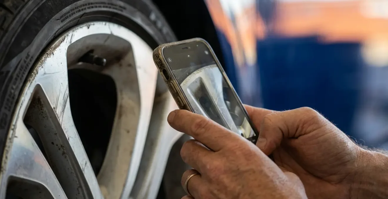 Gros plan sur inspection détaillée d'une voiture de location