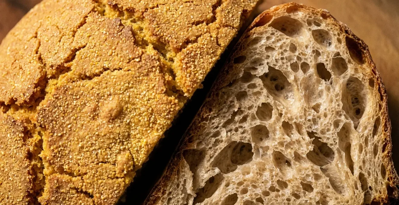 Variété de pains portugais traditionnels montrant la géographie des céréales