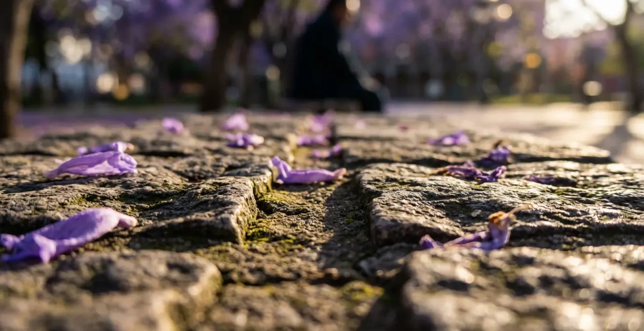 Un voyageur assis paisiblement sur un banc de pierre observant la vie locale dans une place portugaise